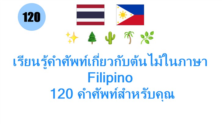 เรียนรู้คำศัพท์เกี่ยวกับต้นไม้ในภาษา Filipino: 120 คำศัพท์สำหรับคุณ